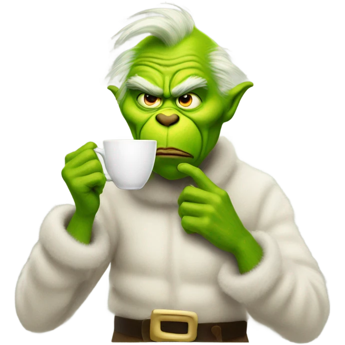 grinch drinking coffee emoji