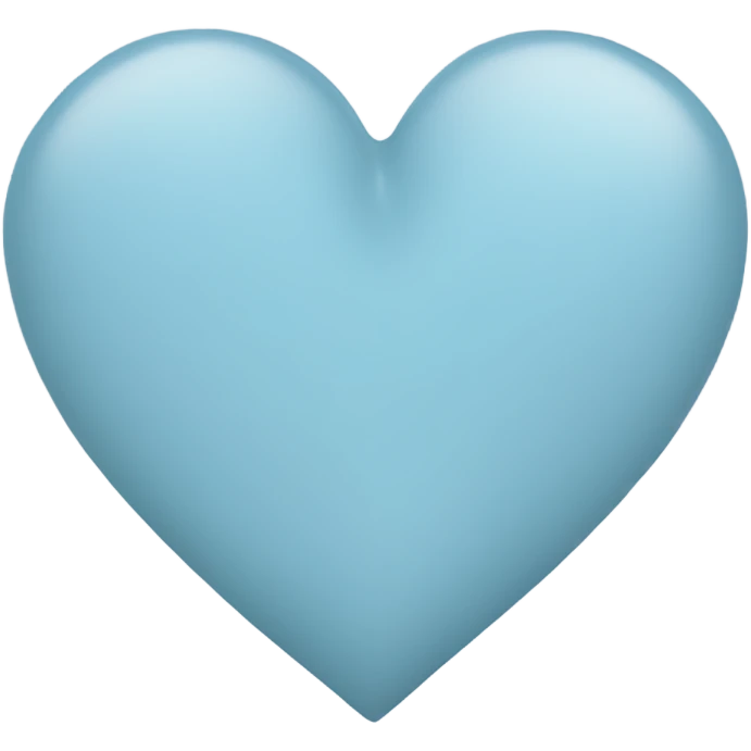 A dusty light blue colour heart emoji