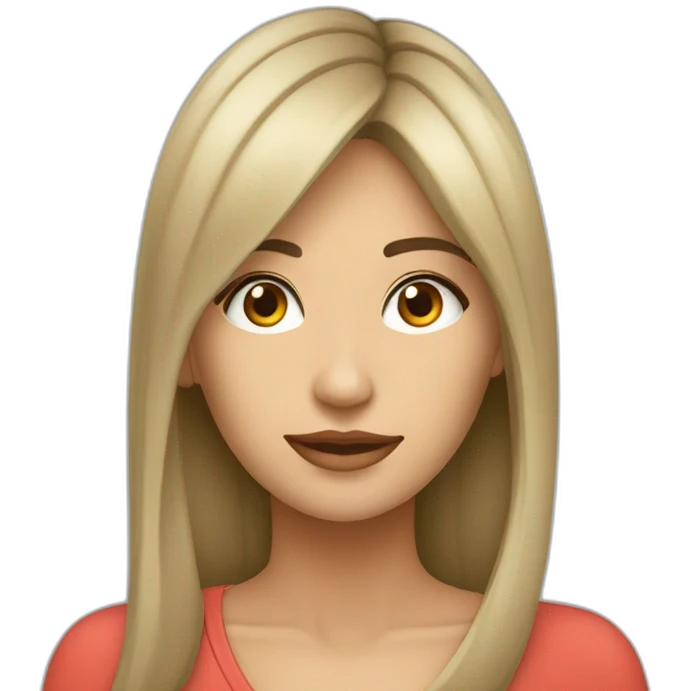 Una morena cabello lacio largo con casco de arquitecta emoji