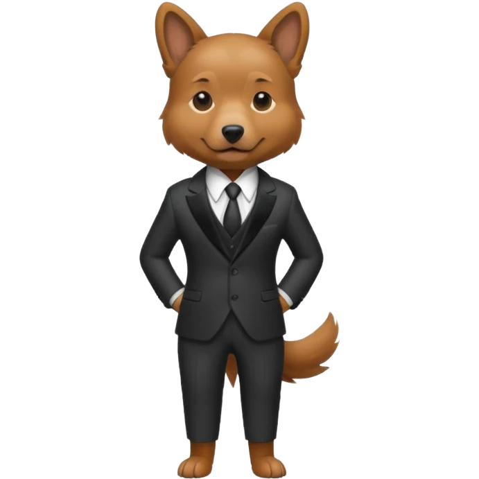 The dogwent in a suit
 emoji