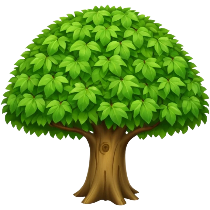 broad leafy tree rounded canopy emoji