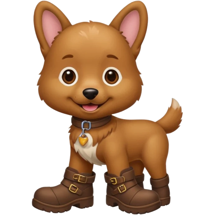 perro con botas emoji