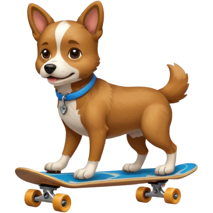 Dog on skateboard  emoji
