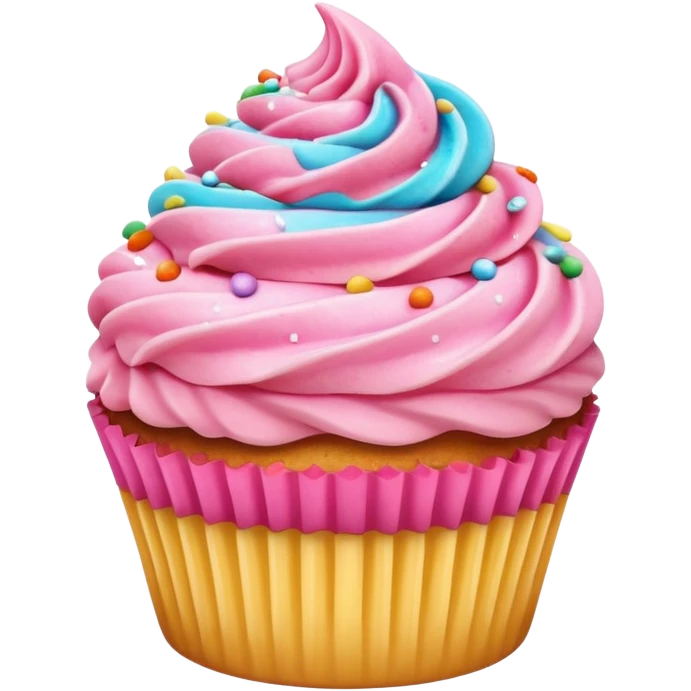 Cupcake with pink icing emoji