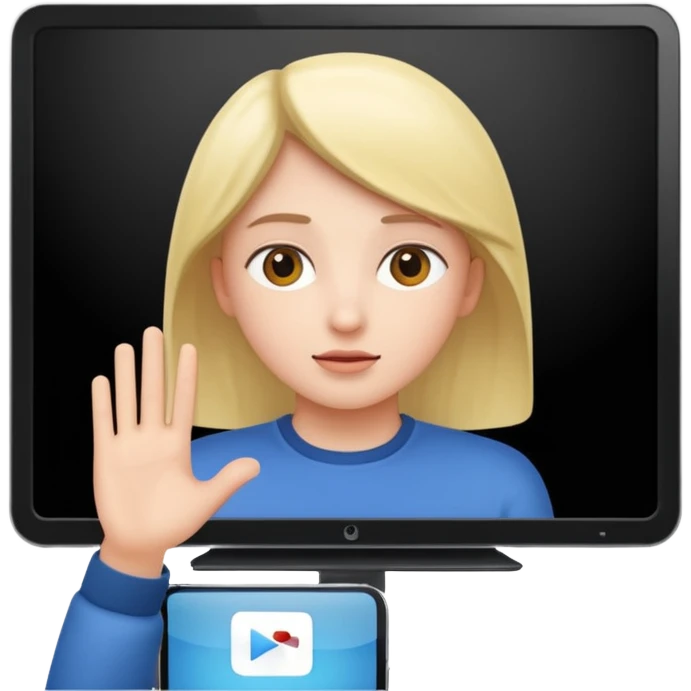 watch video on large screen emoji