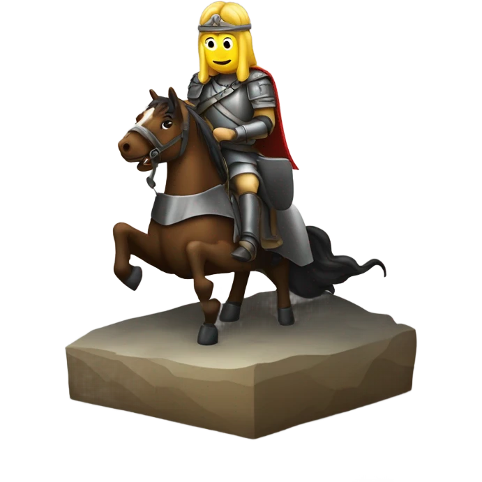 Zwei Tempelritter auf einem Pferd emoji
