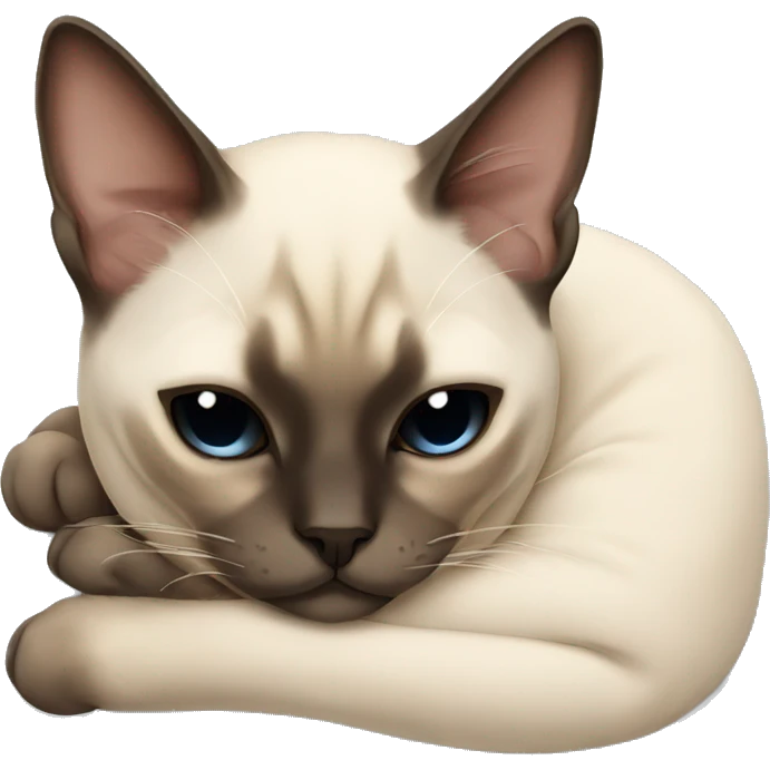 siamese cat sleeping  emoji