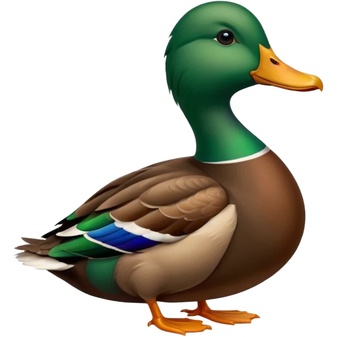 Mallard duck quacking emoji