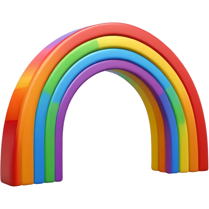 3D rendering rainbow emoji