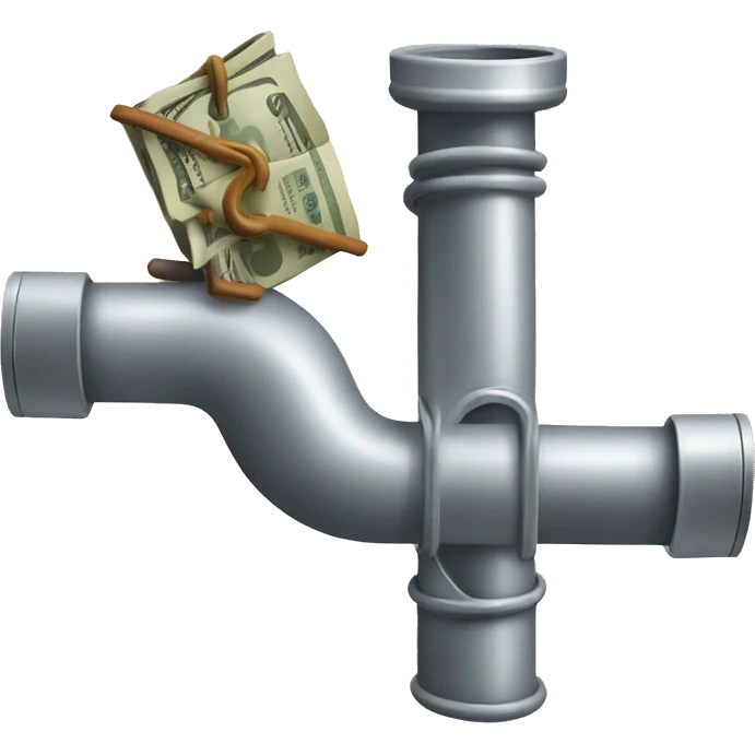 20 attached clamps to a pipe with a dollar sign emoji