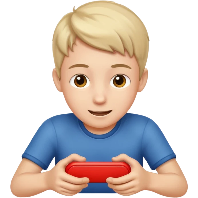 Boy playing a gae emoji