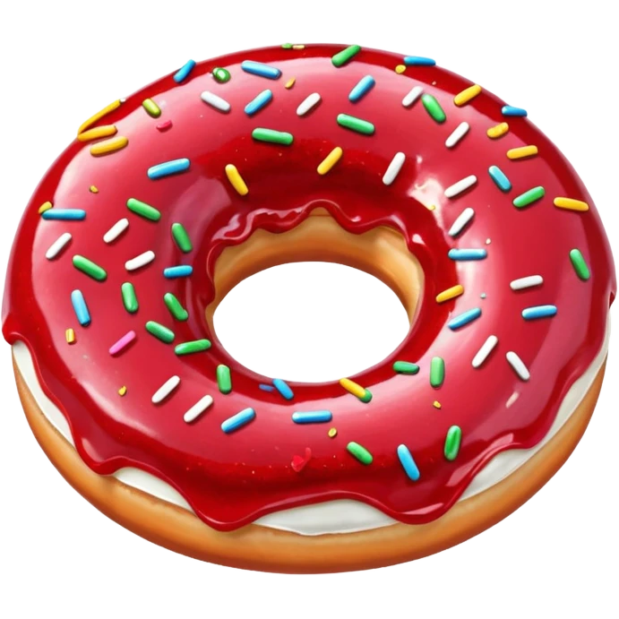 red glitter donut emoji