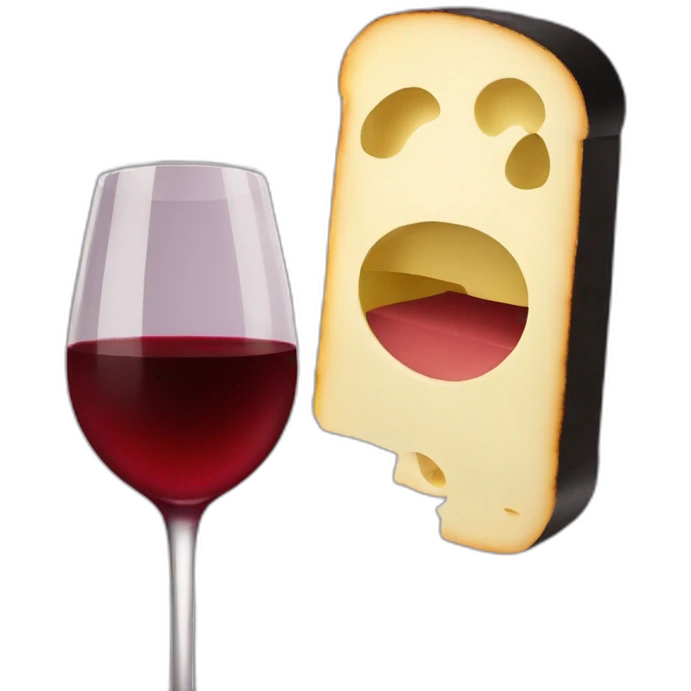 raclette with red wine emoji