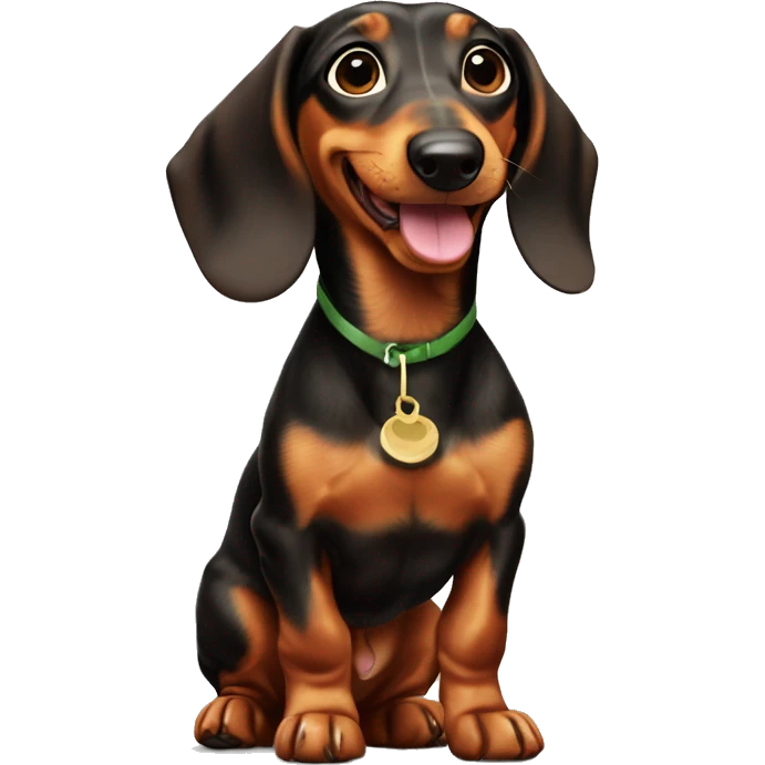 Celebrating dachshund pupp emoji
