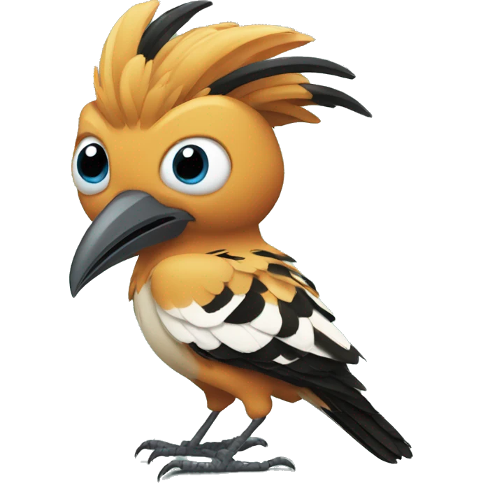 hoopoe playing video games emoji
