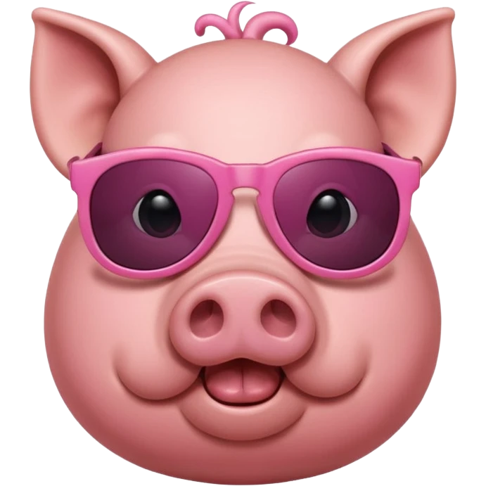 pig  with dunglasses emoji