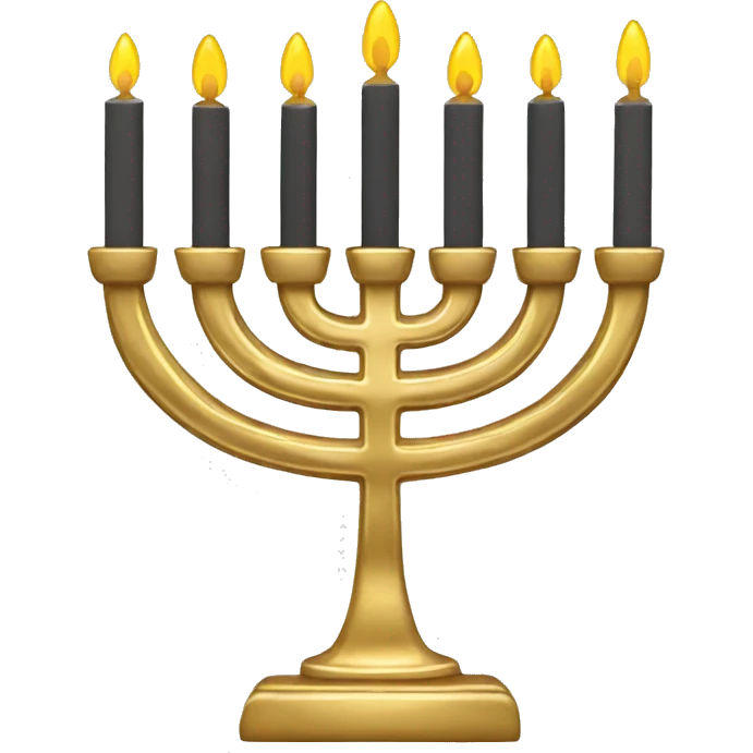 Gold Menorah emoji