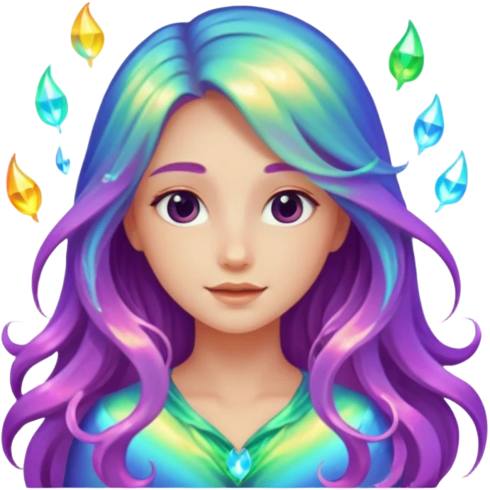 girl with magic emoji