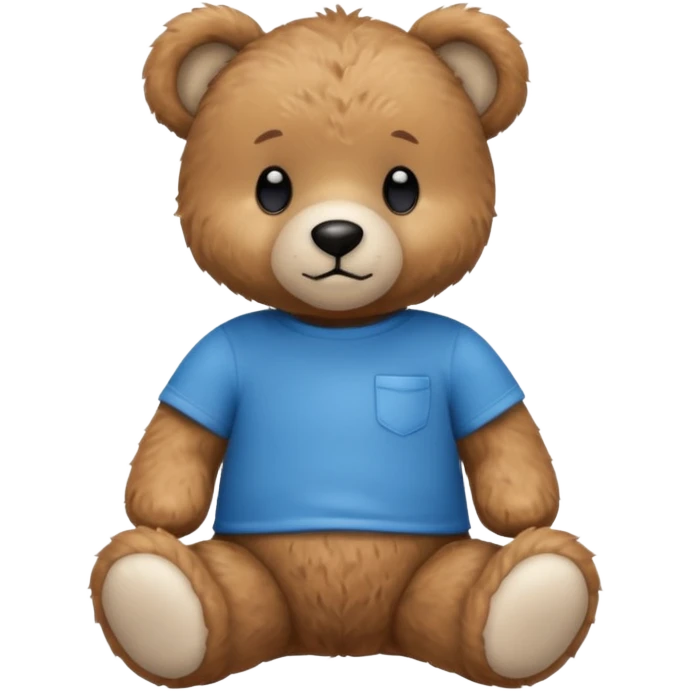 teddy bear wearing a blue tshirt emoji
