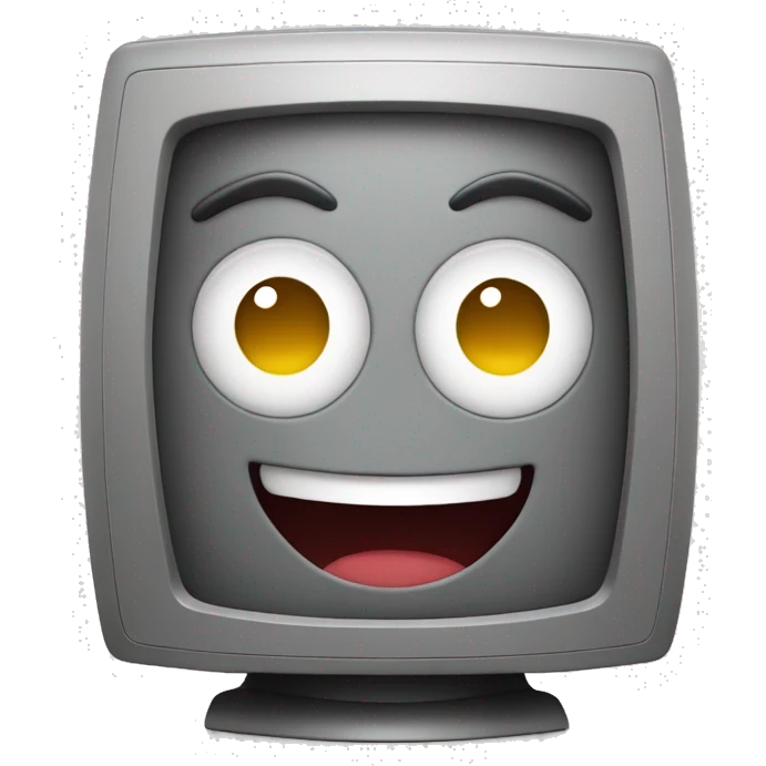 a happy computer emoji