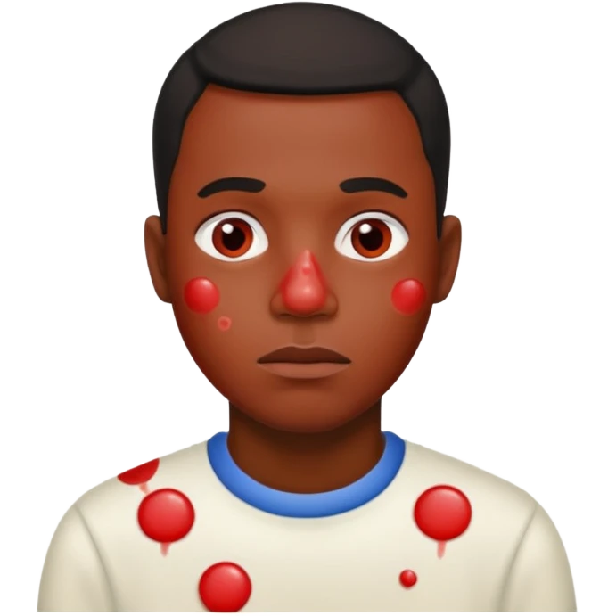measles black man emoji