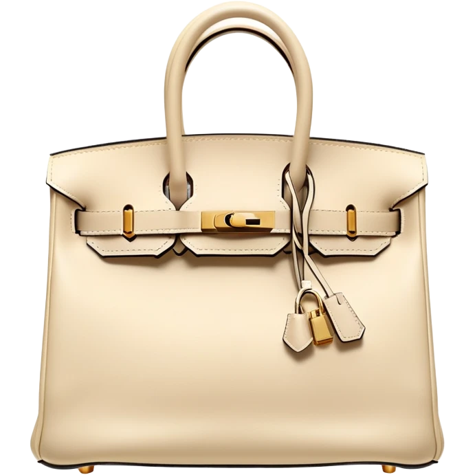 front vanilla hermes birkin bag emoji