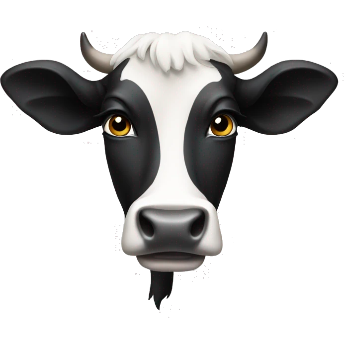 black white female cow emoji