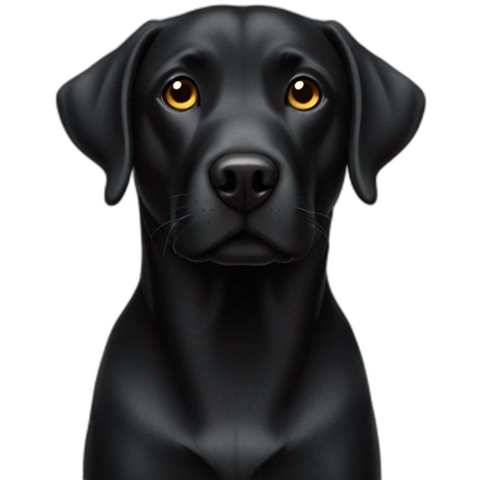 Perro Labrador negro  emoji