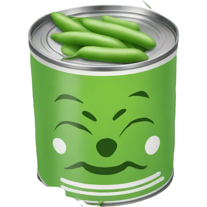 can with picture of green beans on the front emoji