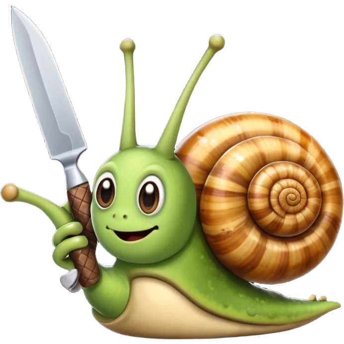 улитка с ножом emoji