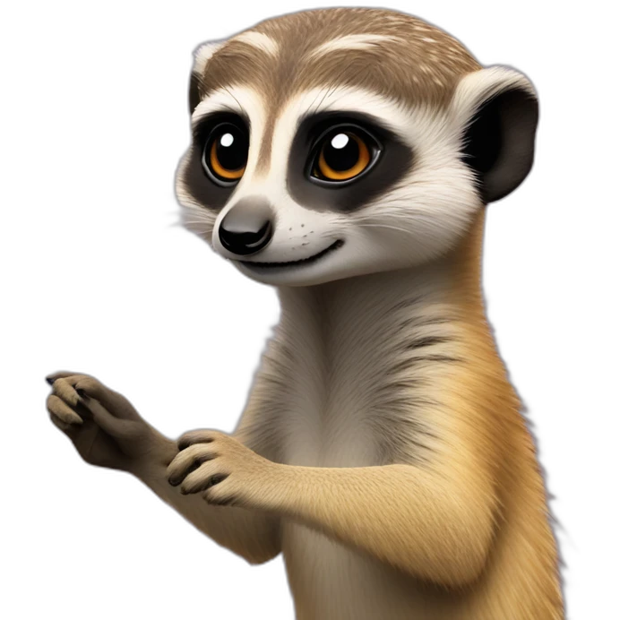 Meerkat Rais his hand emoji