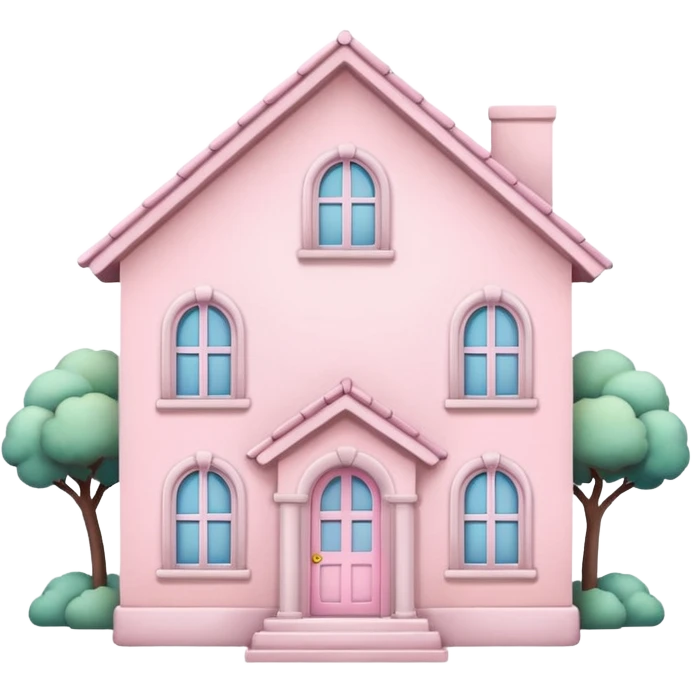 pink house emoji