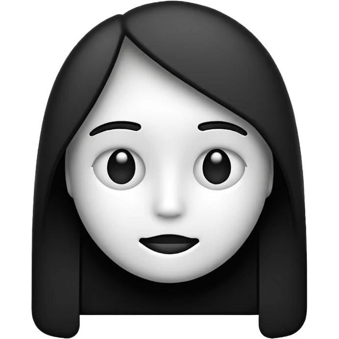 i only want an outline and it has to be straight emoji