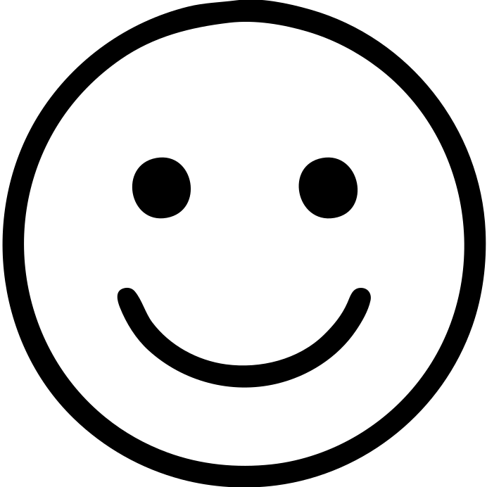 smiling face icon simple line style emoji