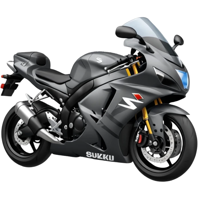 a stylized emoji of a Suzuki GSXR 1000 motorcycle, with 'Sakqu' written in smoke above, both elements clear and distinct emoji