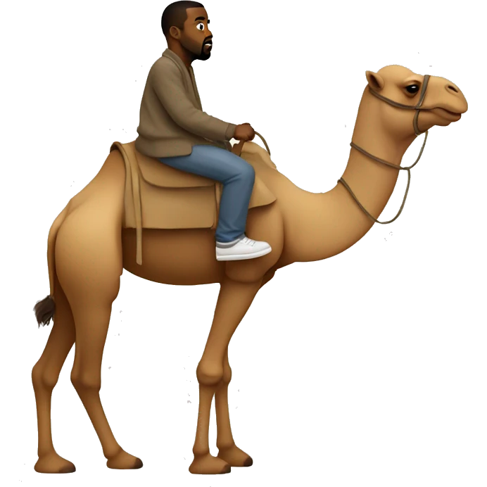 kanye west riding a camel  emoji
