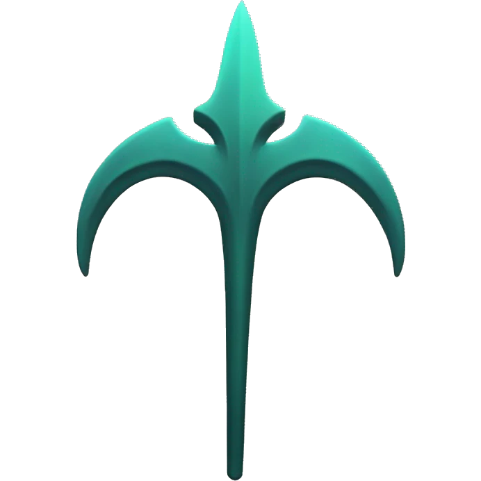 trident on gradient dusk background emoji