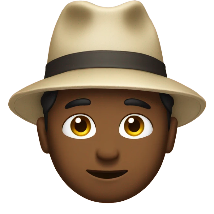 James wearing hat emoji