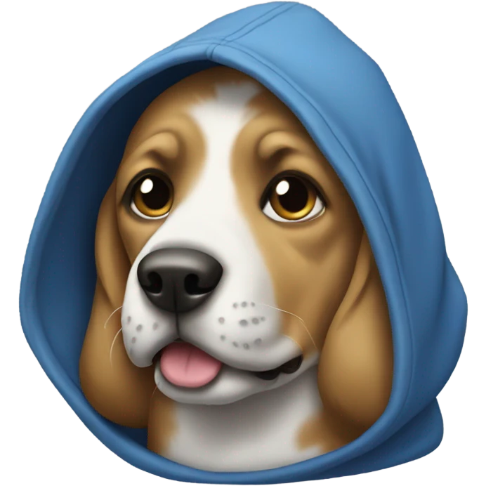 dog wearing a hoodie emoji