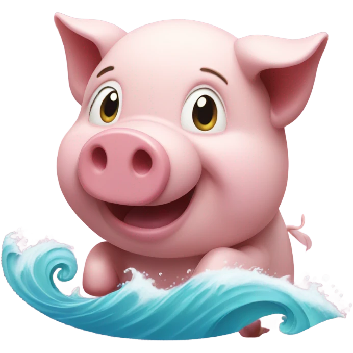 waveing pig emoji