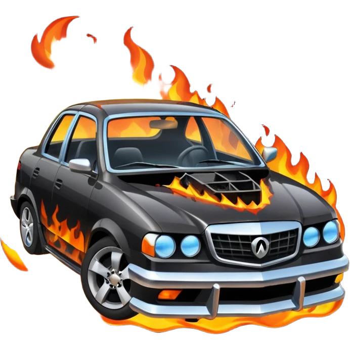 crashed car emoji