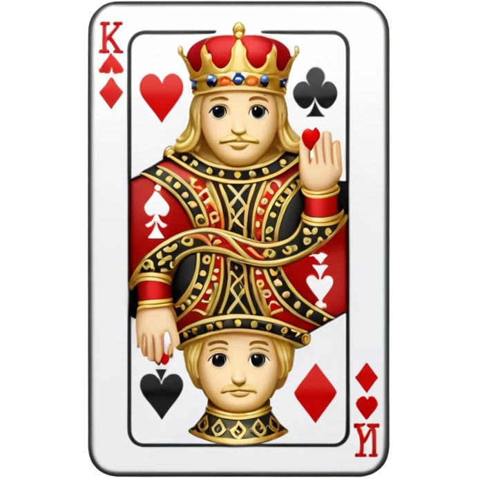 Solitaire card king emoji