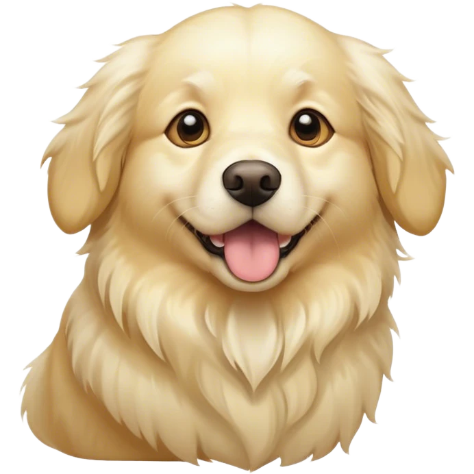 Fluffy white golden retriever emoji