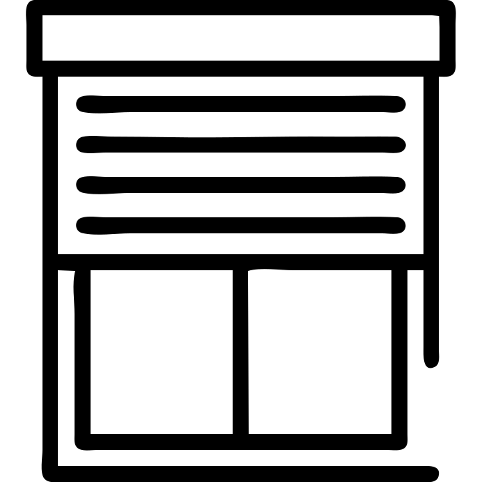 Fensterrollladen, simple icon, modern, minimal, clear lines emoji