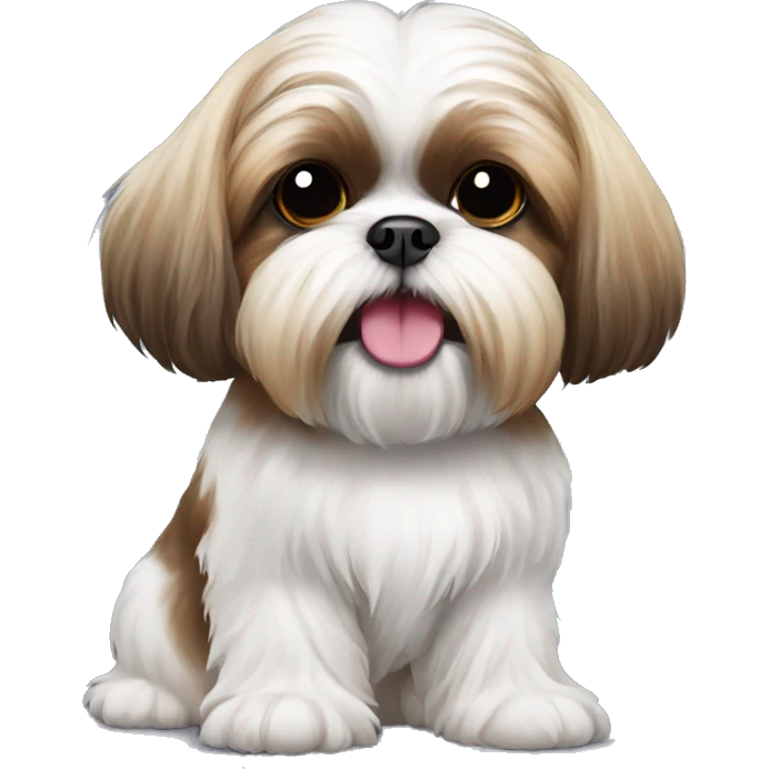 Shih tzu with colorful ball emoji