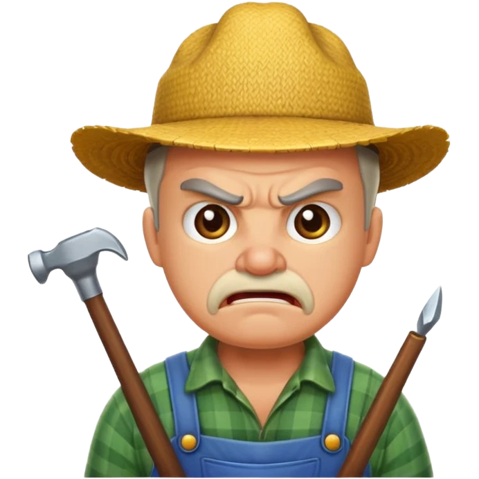 angry farmer  emoji