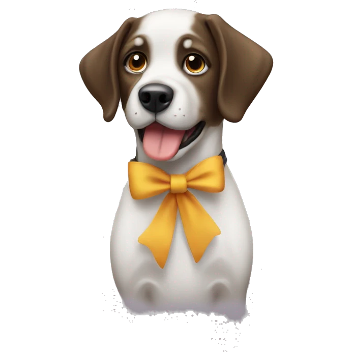 Hund mit Schleife  emoji