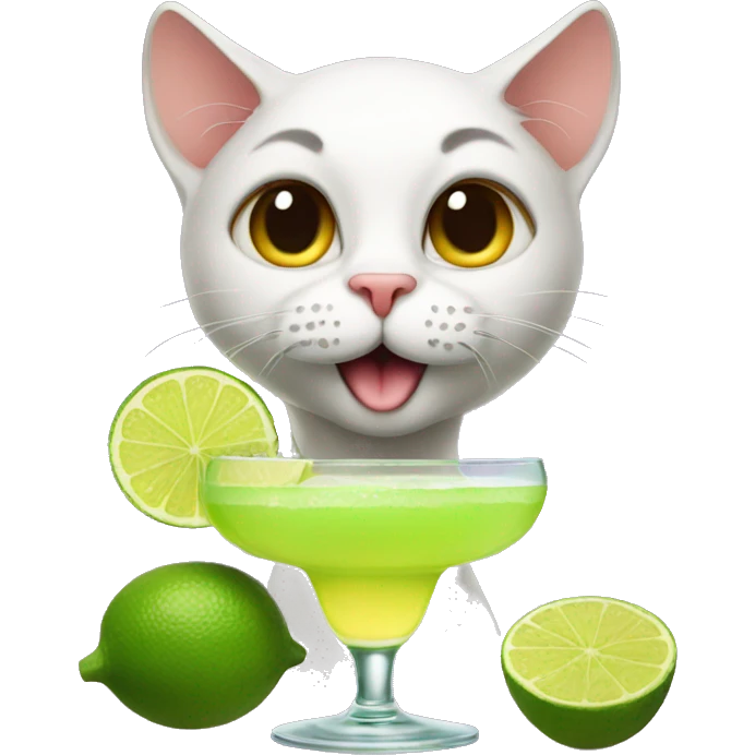 Cat drinking margarita  emoji