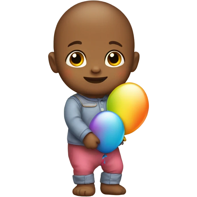 Baby with a balloon emoji