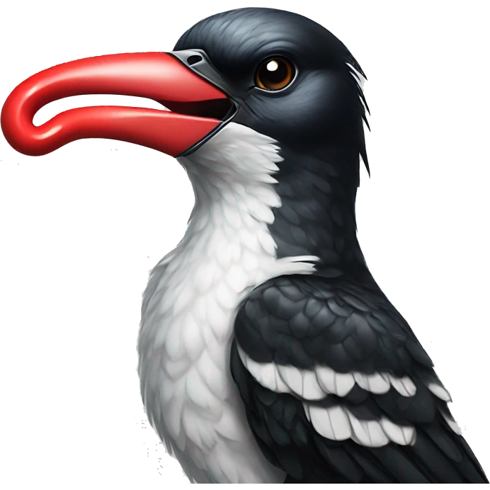 australian magpie with candy cane emoji